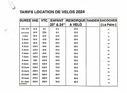 Vélo tarif location